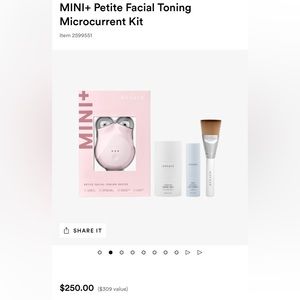 NUFACE MINI+ Starter Kit Smart Petite Facial Toning Kit in pink in box